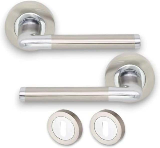 Spira Brass Madrid Lever Door Handle Dual Tone