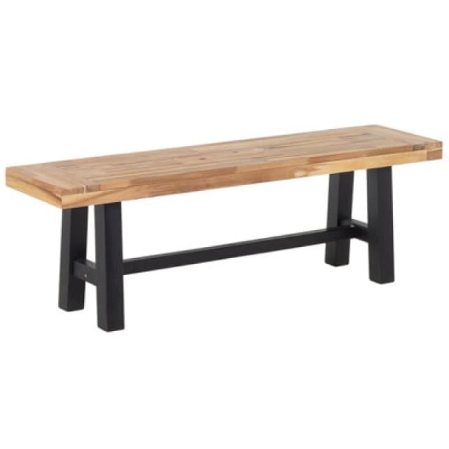 Beliani Garden Bench Scania 140 Cm Acacia Wood Black