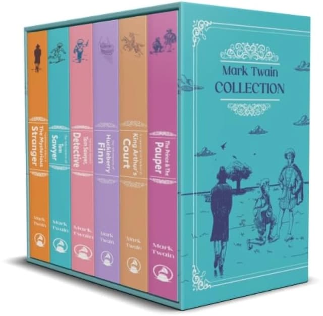 Mark Twain 6 Book Deluxe Hardback Collection Adventures Of Tom Sawyer Mark Twain Books