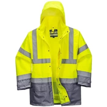 Portwest - S768YGYL - sz L Hi-Vis Executive 5-in-1 Jacket - Yellow/Grey