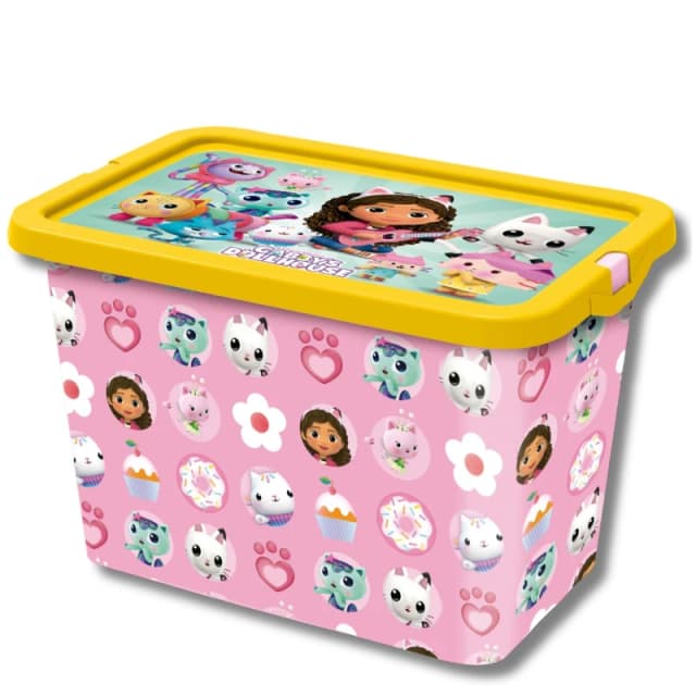 Gabbys Dollhouse Gabby's DollHouse Storage Boxes - Pink Pink One Size
