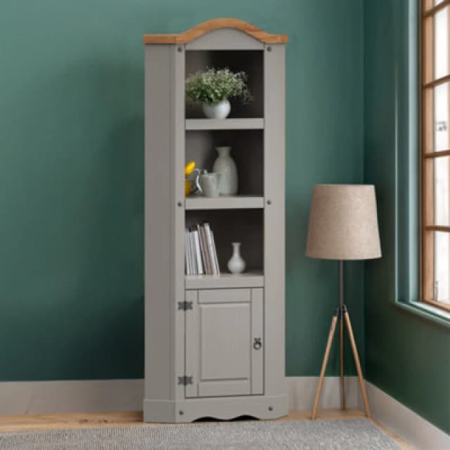 MERCERS FURNITURE Corona Grey Wax Corner Display Unit 5060335868619
