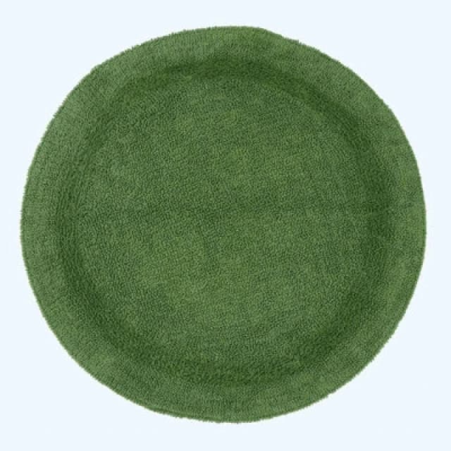 Homescapes Luxury Reversible Round Bath Mat - Fern Green