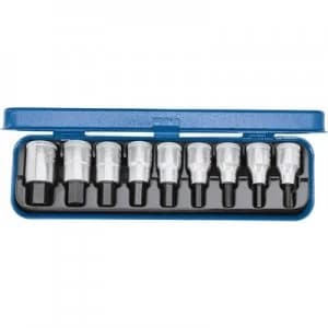 Gedore 6156250 Allen Bit set 9 Piece 1/2 (12.5 mm)