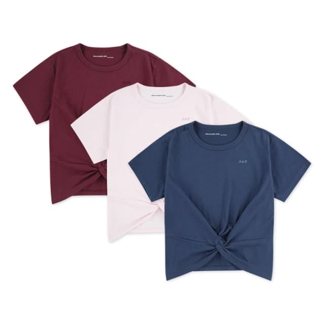 Abercrombie and Fitch Kids Tie T-Shirt Cotton Set Mood UG4 female 11-12Y