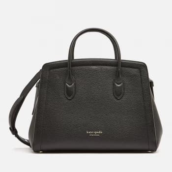 Kate Spade New York Womens Knott Large Satchel Bag - Black