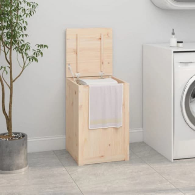 Vidaxl Laundry Box 44X44X66cm Solid Wood Pine