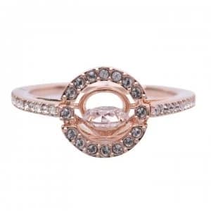 Swarovski Sparkling Dance Round Ring 52 - Gold