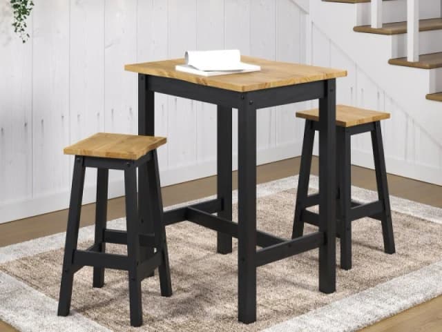Core Corona Black Small Rectangular Dining Set