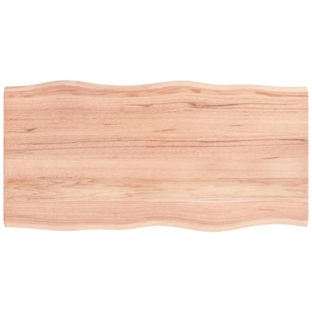 VIDAXL Vidaxl - Table Top Light Brown 100x50x2cm Treated Solid Wood Oak Live Edge 8720845816711