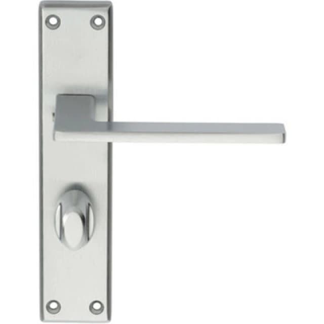 Loops Flat Straight Lever on Bathroom Backplate Handle 180 x 40mm Satin Chrome Multi