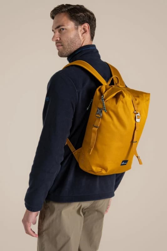 Craghoppers Craghoppers 16L Kiwi Classic Rolltop Backpack in Bright Yellow Bright Yellow One Size Unisex 5063260114196