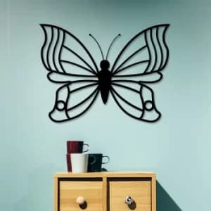 Butterfly 3 Black Decorative Metal Wall Accessory