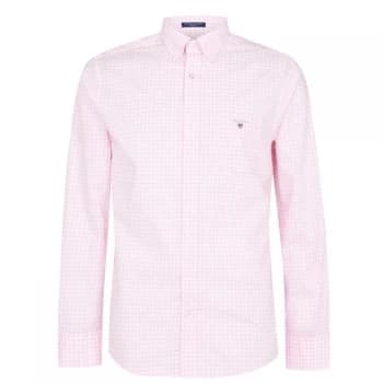 Gant Long Sleeve Gingham Shirt - Pale Pink 637