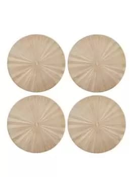 Mikasa Mk Round Placemat Set Of 4 Gold Pu