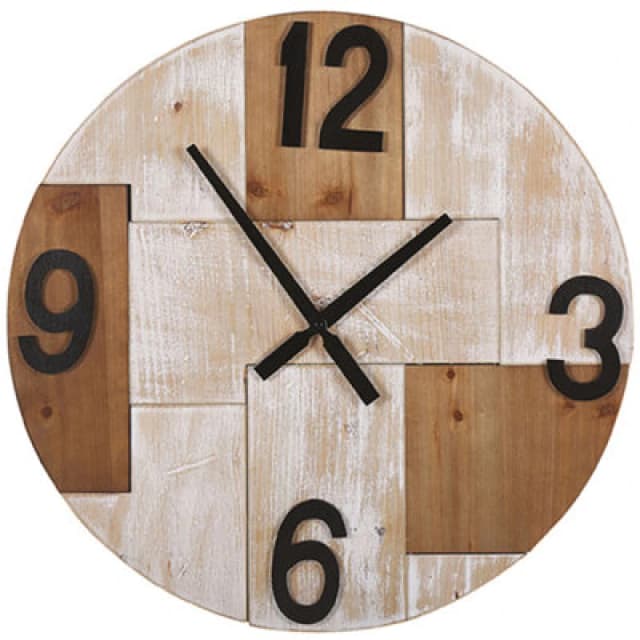 Beliani Wall Clock Michapan 60 Cm Brown