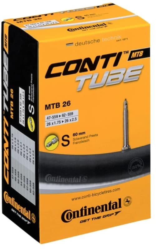 Continental MTB Inner Tube 26X1.75-2.50 Presta 60mm BLACK