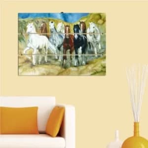 PY29 Multicolor Decorative MDF Painting (3 Pieces)