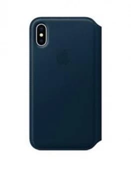 Apple iPhone X Leather Folio Case Berry MQRX2ZM/A