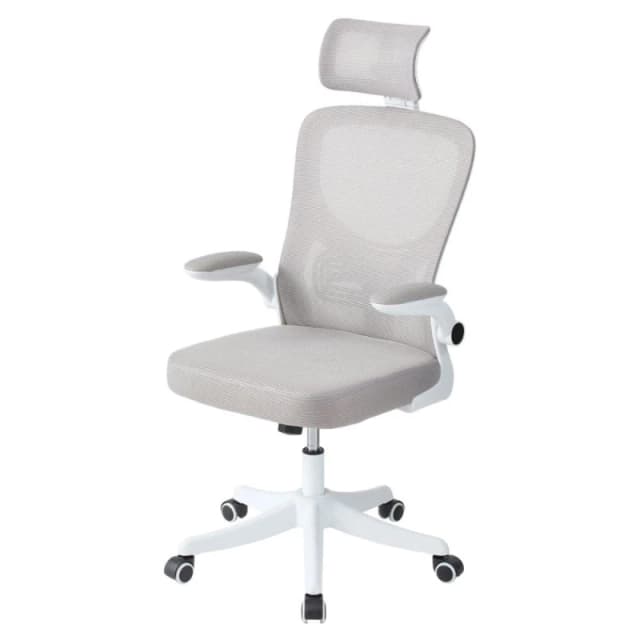 Kabinet UK Height Adjustable Comfortable Mesh Office Chair White/Grey unisex One Size