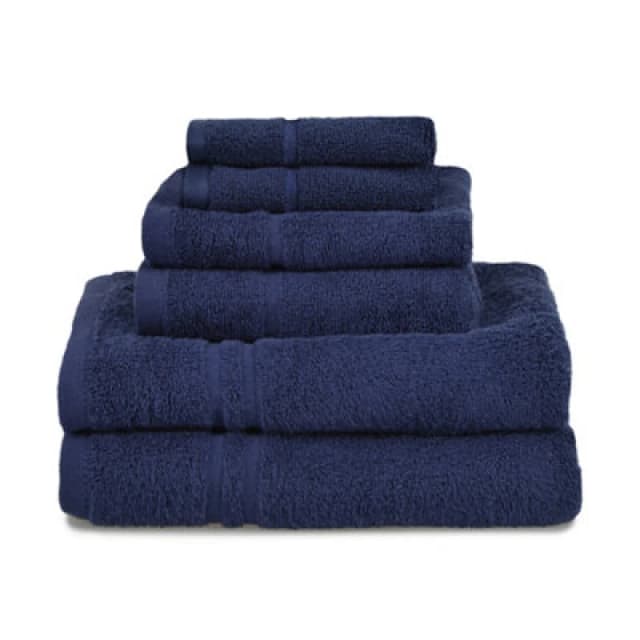 Allure Bath Fashions Hotel Essentials Cotton 6 Piece Towel Set - Navy