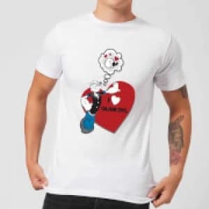 Popeye I Love Olive Oyl Mens T-Shirt - White - 3XL