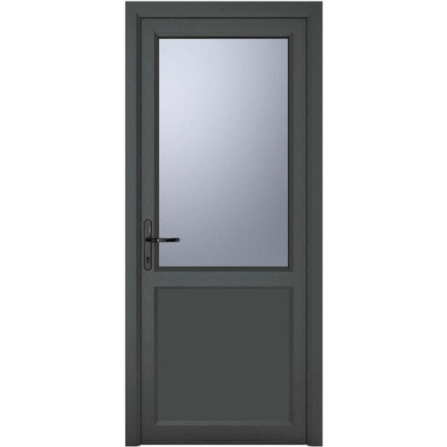 Crystal Triple Glazed Single Door Half Panel Grey/White Rh 840 X 2090Mm Obscure, Grey 4RRHGW84209OPTG
