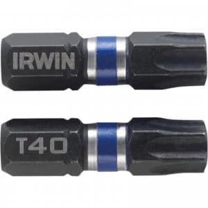 Irwin Impact Torx Screwdriver Bit T40 25mm Pack of 2