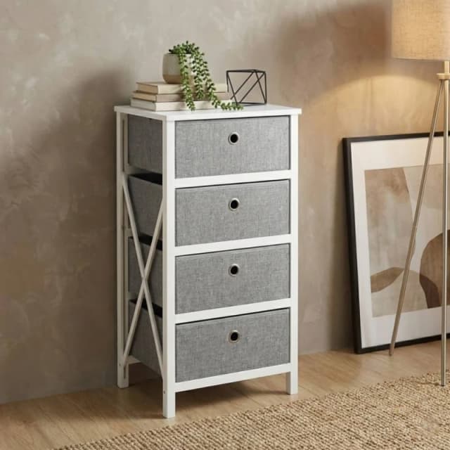 Garden Greatness Maison Folding 4 Drawer Storage Unit in Grey Grey Unisex
