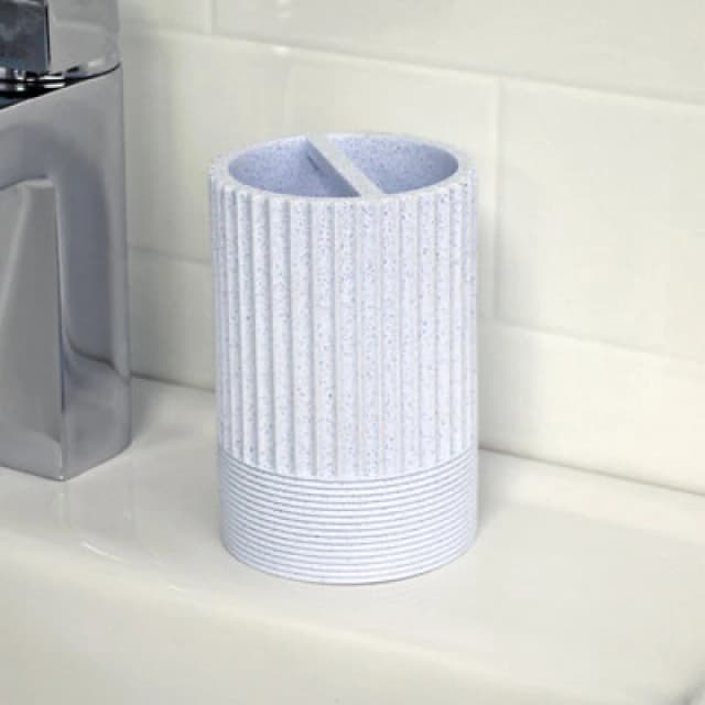 Showerdrape Tranquil Pale Blue Sparkle Collection Toothbrush Holder Light Blue