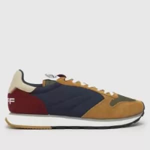 HOFF track & field helike trainers in brown & navy