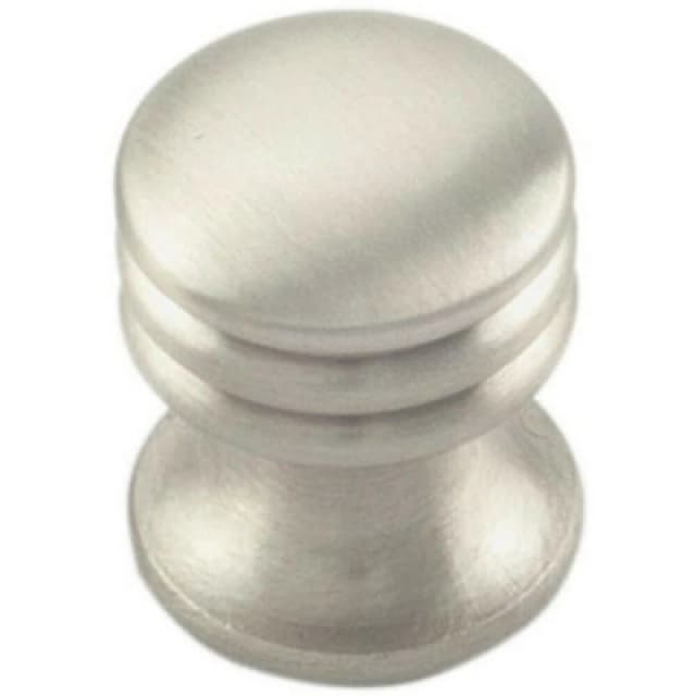 Loops One Piece Textured Cupboard Door Knob 15.5mm Diameter Satin Nickel Metallics unisex