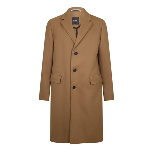Boss C-Hyde-Flaps-Hl-241 10254935 0 Overcoat Mens Open Brown male L