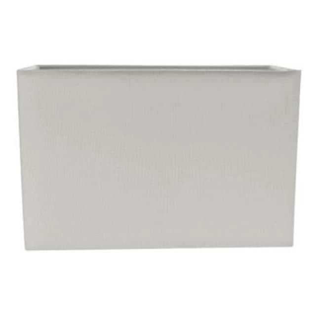 Happy Homewares Contemporary And Stylish Dove Grey Linen Fabric Rectangular Lamp Shade