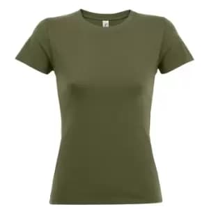 SOLS Womens/Ladies Regent Short Sleeve T-Shirt (M) (Army)