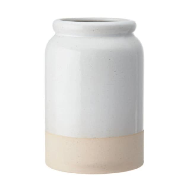 Kitchencraft Idilica Stoneware Utensil Holder, Cream White unisex