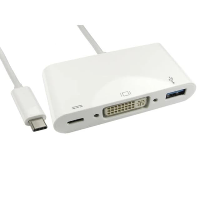 Cablenet Cablenet 15cm USB 3.1c - DVI & USB 3.0 with PD Function (Power Delivery) 24-0286