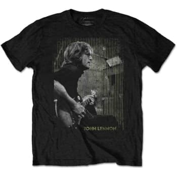 John Lennon - Gibson Unisex Large T-Shirt - Black