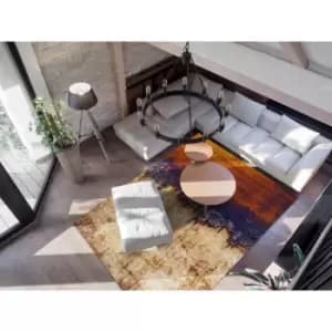 Nova NV04 Orange Multi 200cm x 290cm Rectangle - Multicoloured and Orange