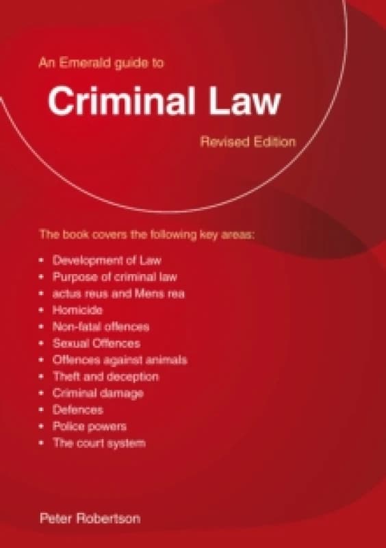 An Emerald Guide To Criminal Law : Revised Edition Paperback / softback