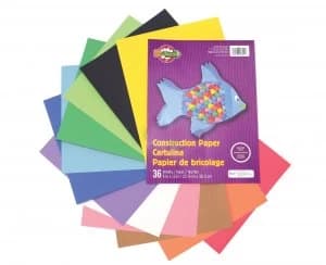 Construction Paper 36 Sheets 228mm x 305mm