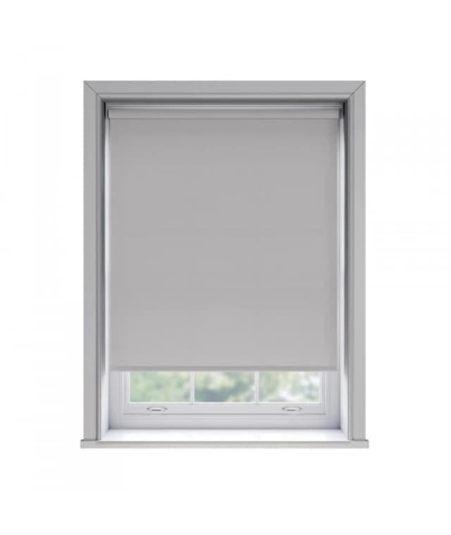 New Edge Blinds No Drill Light Grey Thermal Blackout Roller Blind 170cm Drop Size: 125cm Light Grey Unisex 125 cm