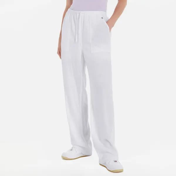 Tommy Jeans Harper Seersucker Trousers - L White Trousers female DW0DW17965YBR L