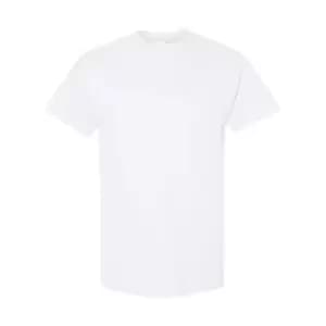 Gildan Mens Heavy Cotton Short Sleeve T-Shirt (Pack Of 5) (2XL) (White)
