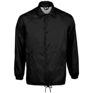 SOLS Unisex Adults Sacramento Windbreaker Jacket (XL) (Black)