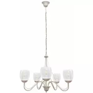 Helam Allena Multi Arm Pendant Ceiling Light White, Gold, Transparent 50cm