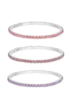 Silver Tonal Bracelets - Pack of 3