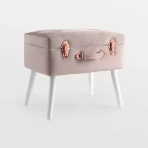 Pearl Velvet Storage Stool