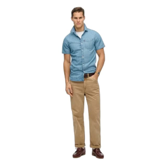 Superdry Denim shirt Superdry Essential Bleu Male L