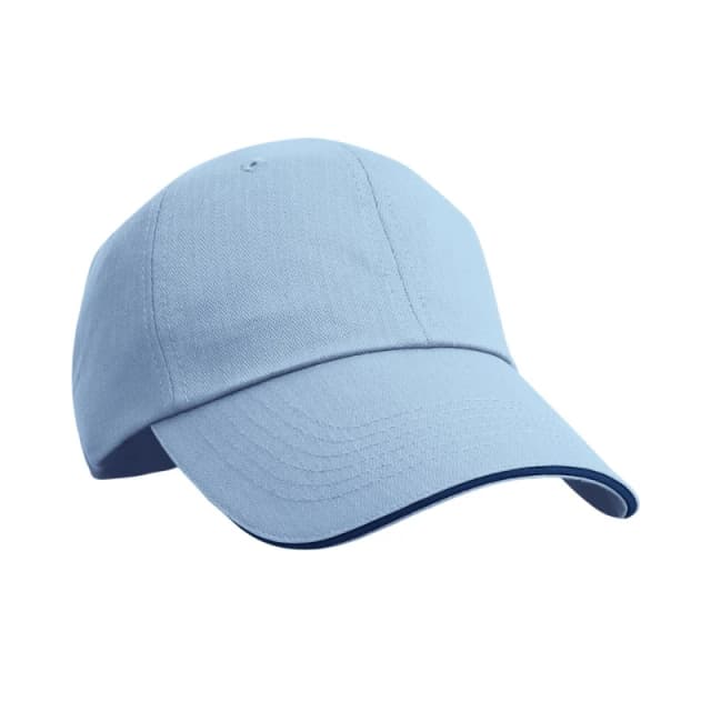 Result Result Men Herringbone Sandwich Peak Baseball Cap in Mid Blue Mid Blue One Size Male 5063527387493